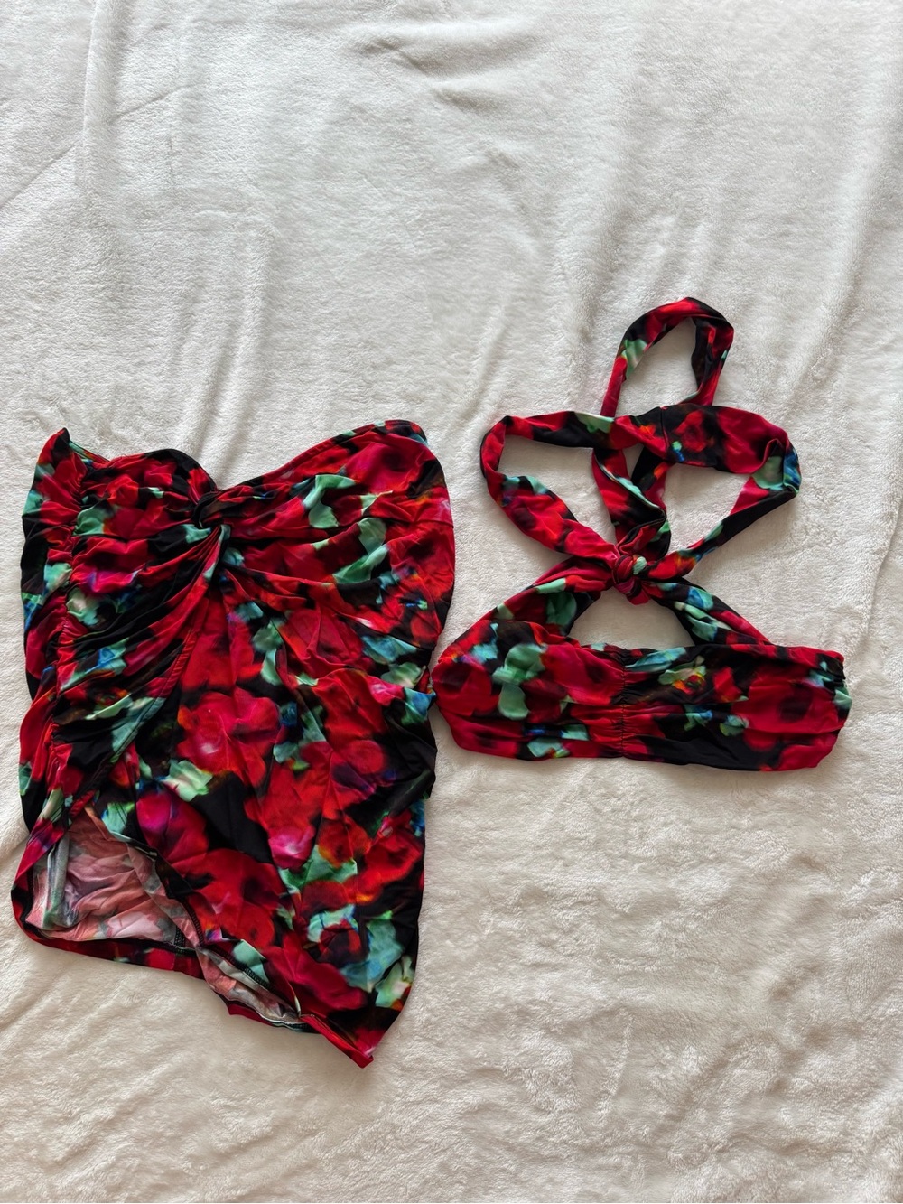 Rat & Boa Red Floral Zeta Top with Sorella Skirt